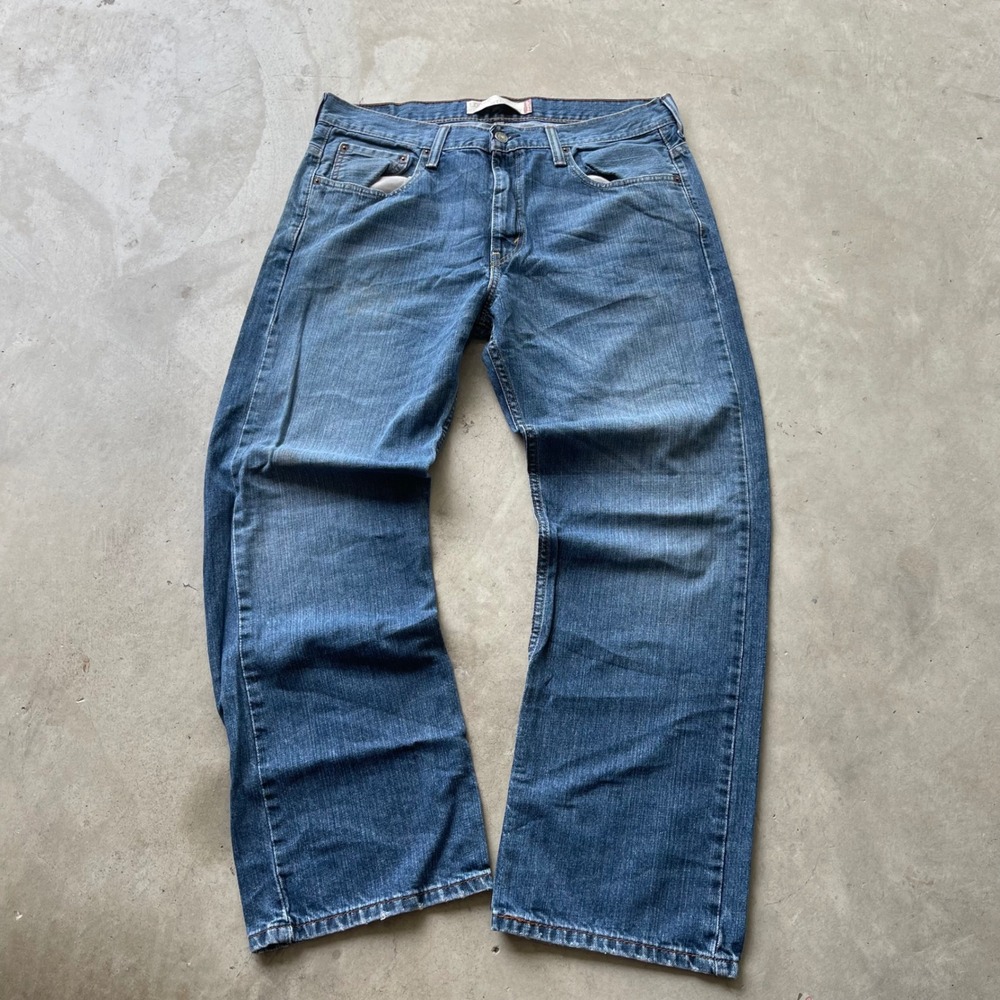 Levis 569 Loose Straight Leg Jeans Mens 37x30 Blue‎ Medium Wash Denim Baggy Fit